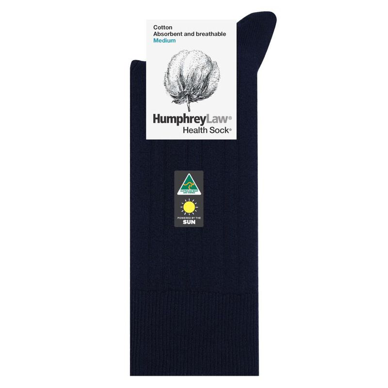 Humphrey Law Pure Cotton No Tight Elastic Black Health Socks image number 4